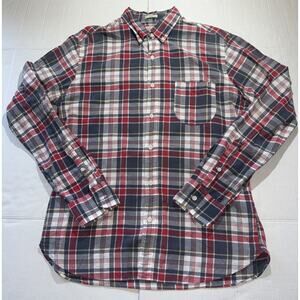 J. Crew Button Down Shirt Men's L Slim Colorful Indian Madras Plaid Lightweight